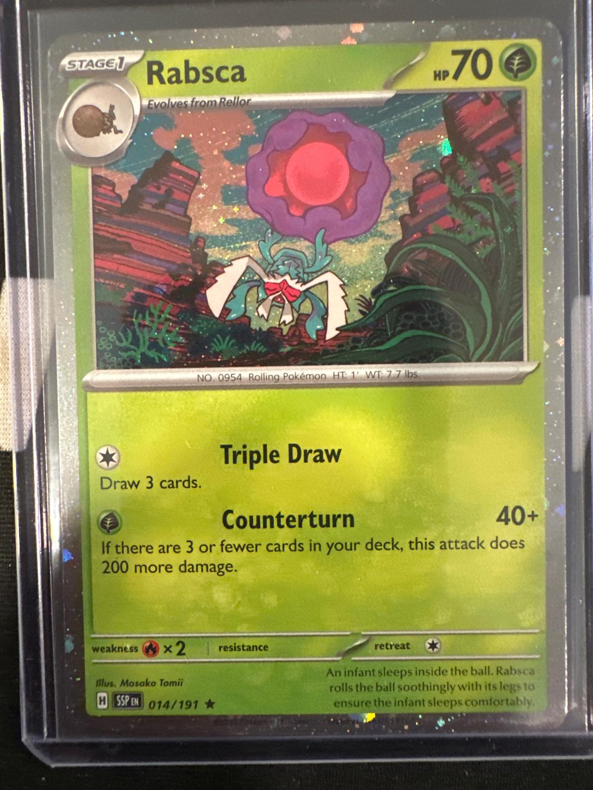 Surging Sparks Rabsca [Cosmos-Holo] Pokémon card
